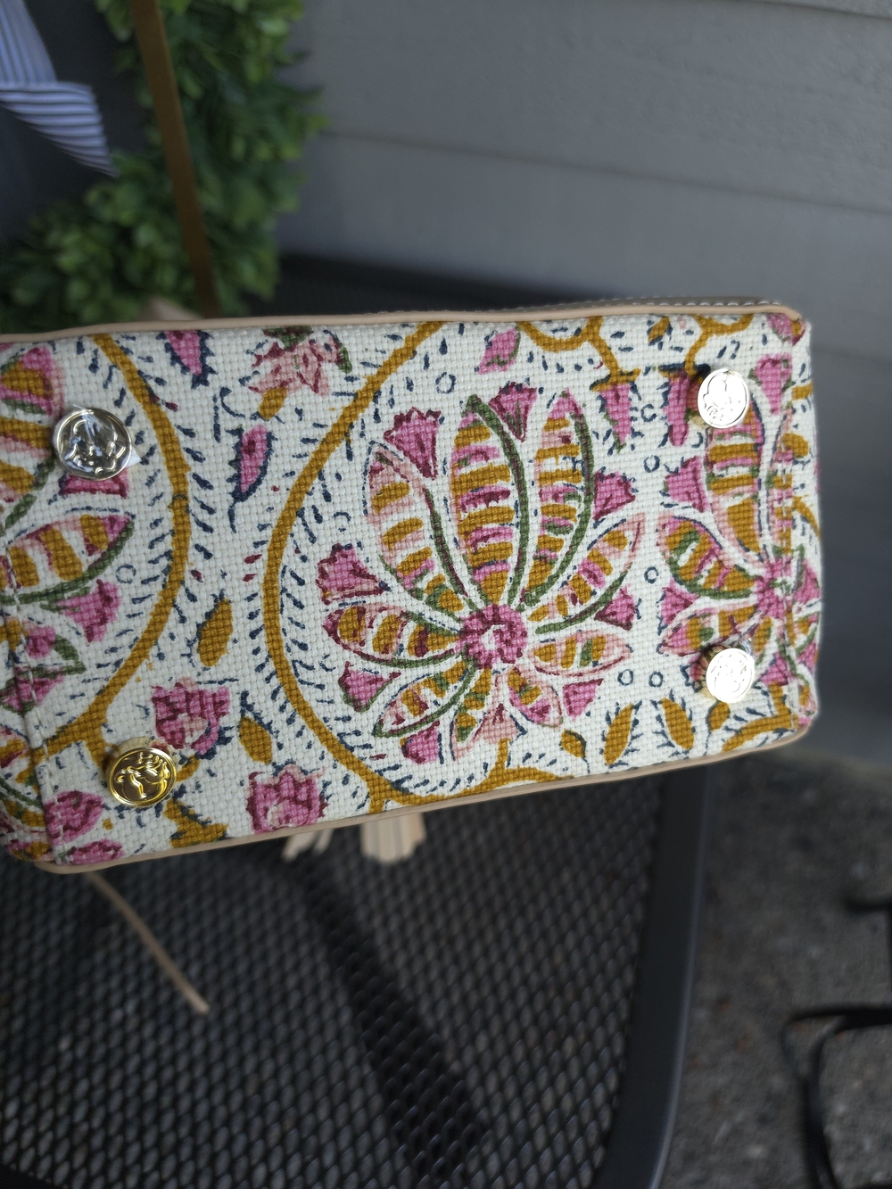 Spartina 449 Beige Floral Crossbody with Leather Tassels - Picture 13 of 13